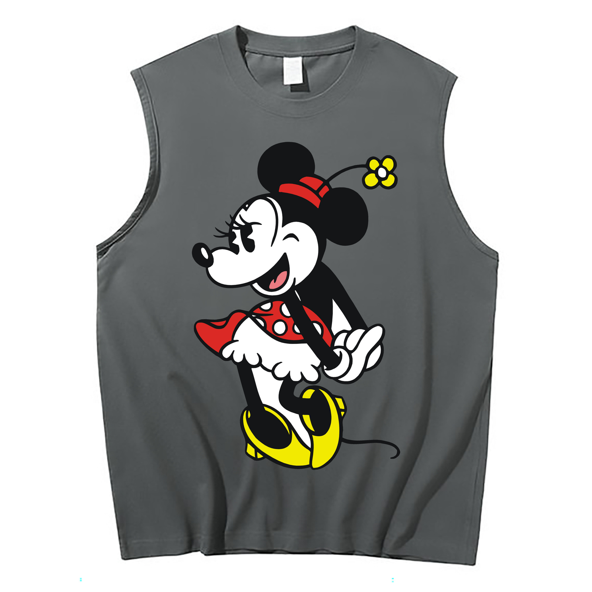 ミッキーマウス Mickey Mouse コットン100％タンクトップ（フロントプリント）